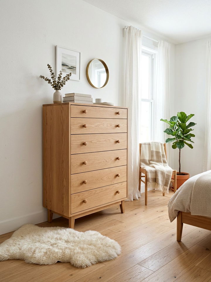 Scandinavian Tall Dresser Oak - 30 bedroom tall dressers