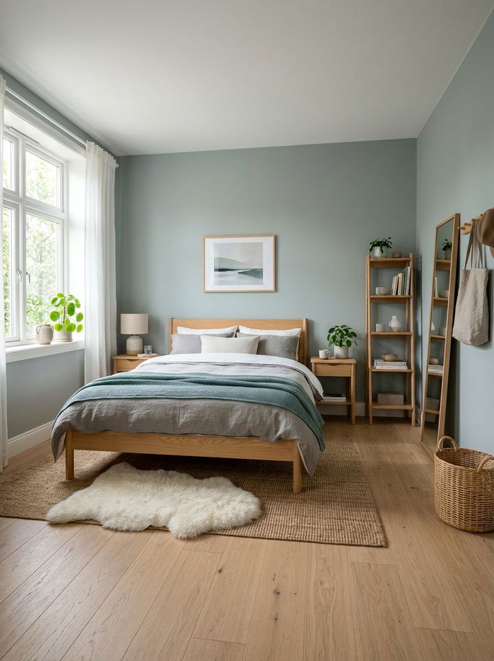Scandinavian Teal Bedroom - 30 teal bedroom decor ideas