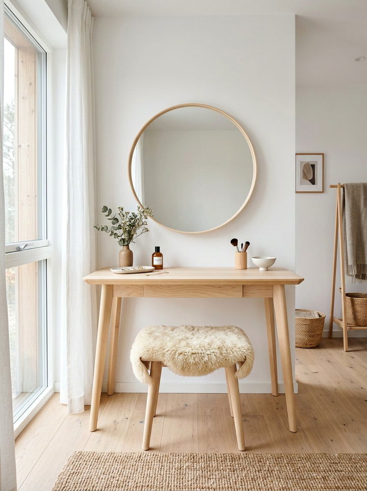 Scandinavian Vanity Table - 30 bedroom vanity ideas