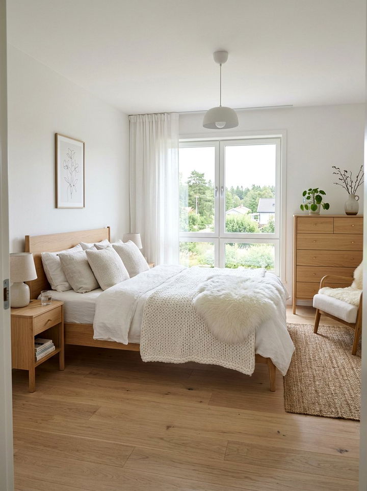 Scandinavian White Bedroom - 30 white bedroom ideas