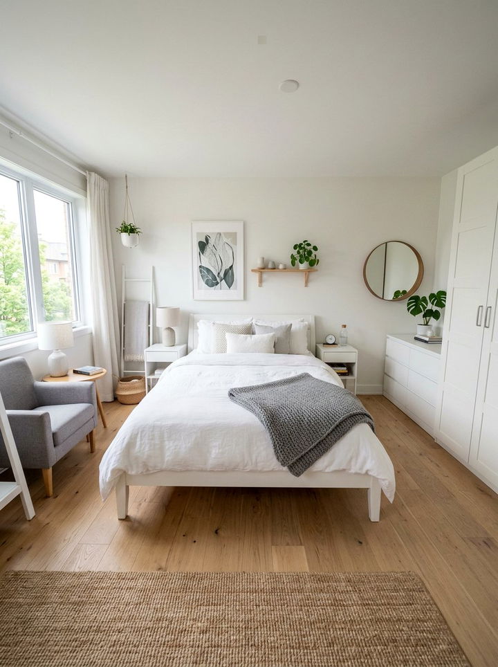 Scandinavian White Bedroom - 30 minimalist white bedroom ideas