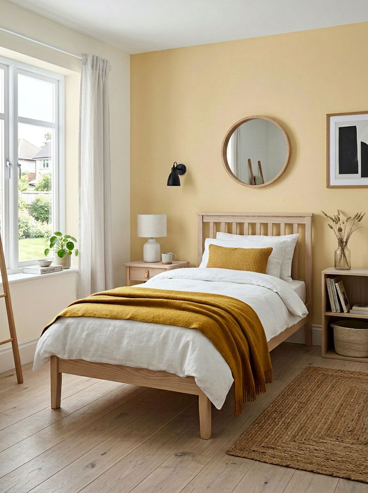 Scandinavian Yellow Bedroom - 30 yellow bedroom decor ideas