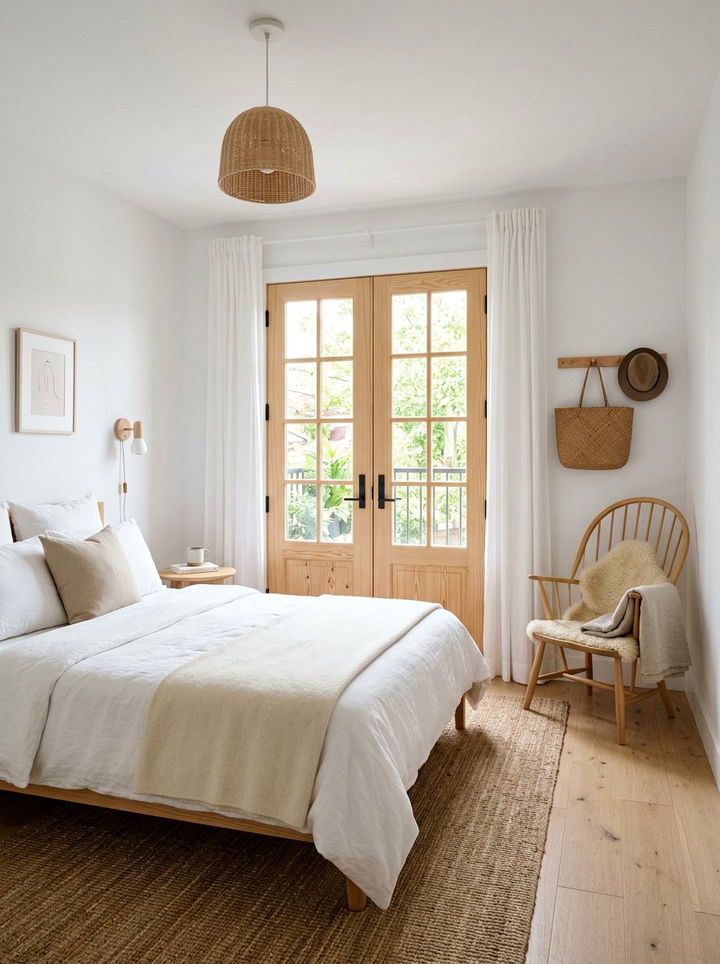 Scandinavian bedroom french doors - 30 bedroom french doors