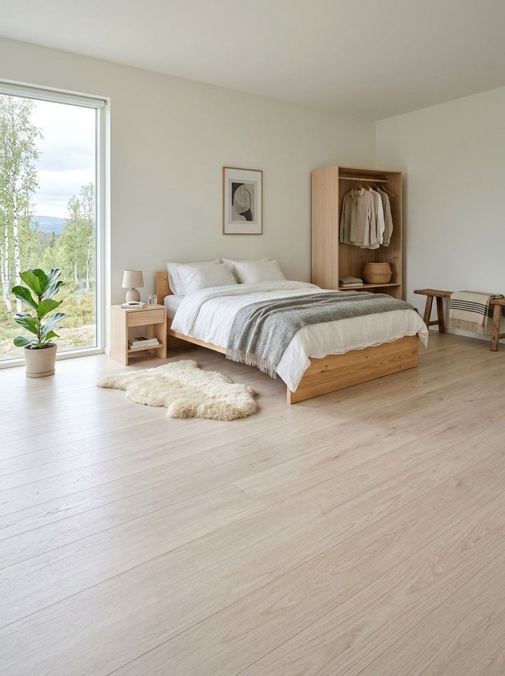 Scandinavian bedroom laminate - 30 bedroom laminate flooring ideas