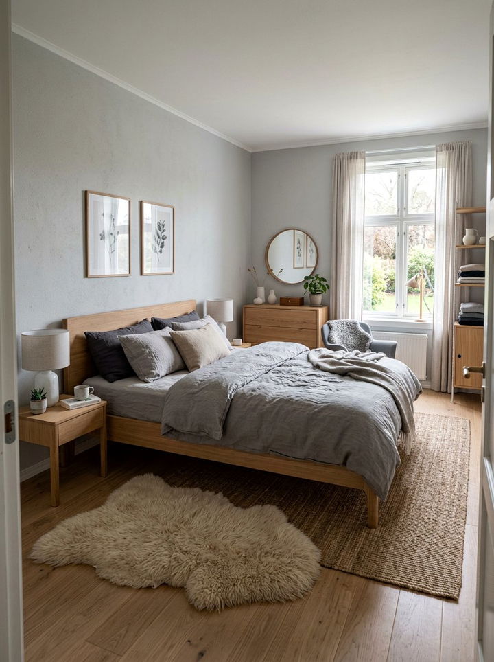 Scandinavian stone gray bedroom - 30 stone gray bedroom ideas