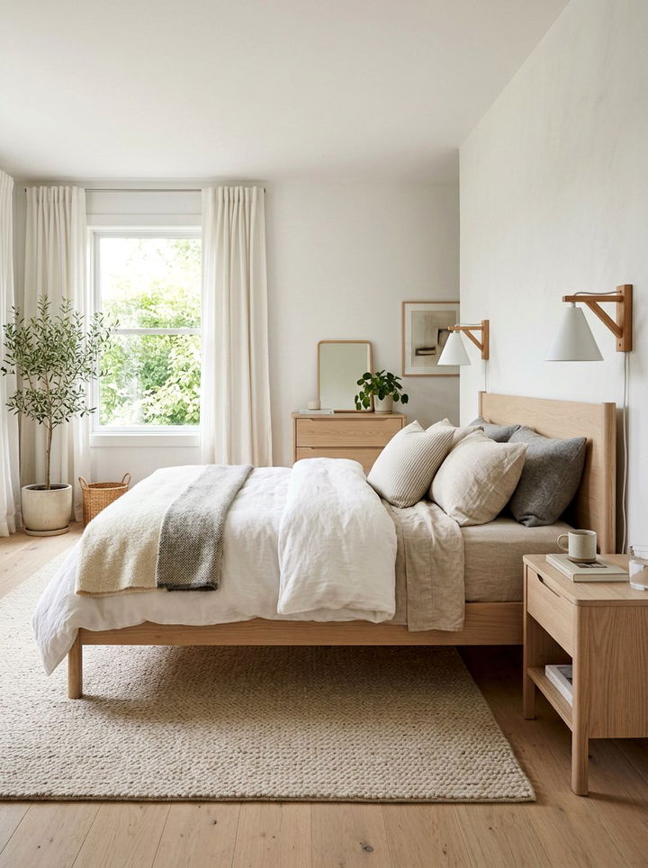 Scandinavian wood bedroom sconce - 30 bedroom sconces