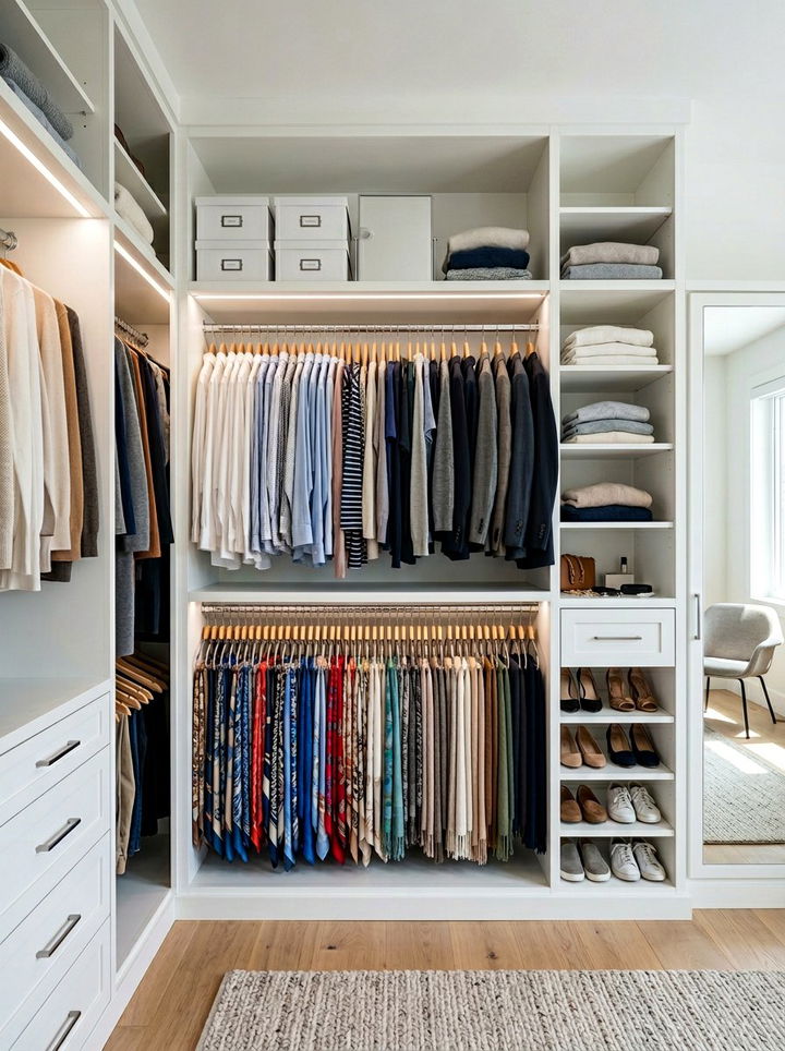 Scarf Closet Rod - 30 bedroom scarf storage ideas