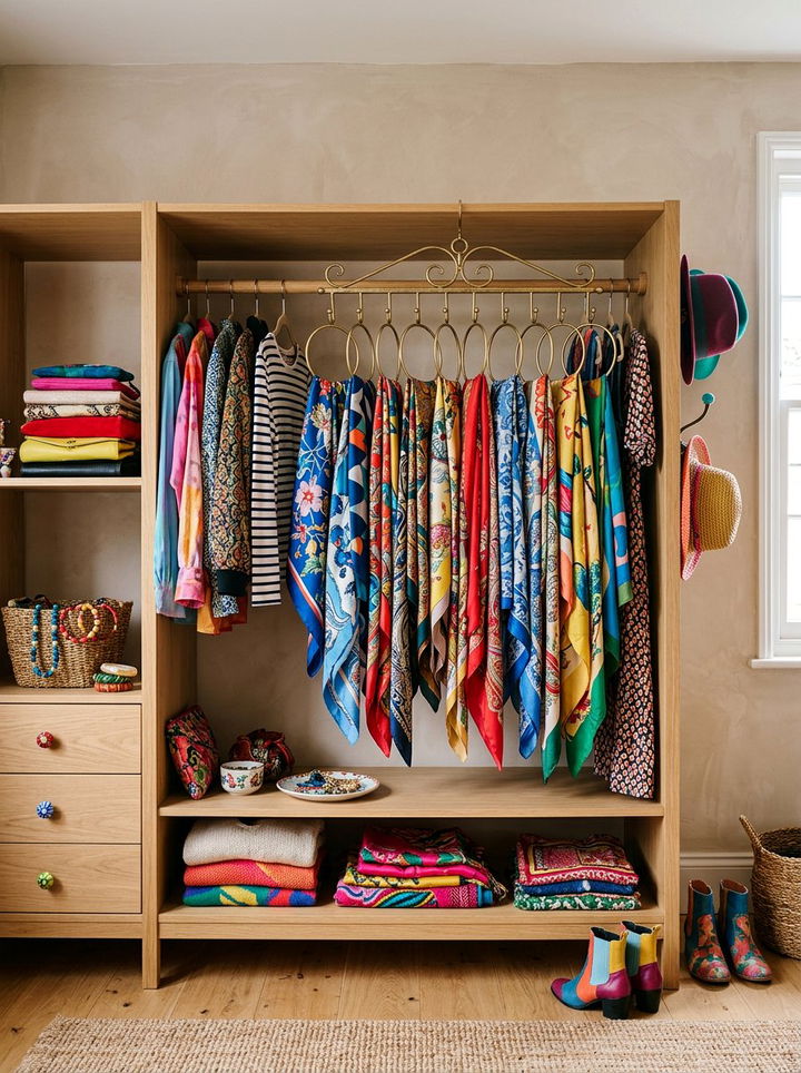 Scarf Ring Hanger - 30 bedroom clothes hangers