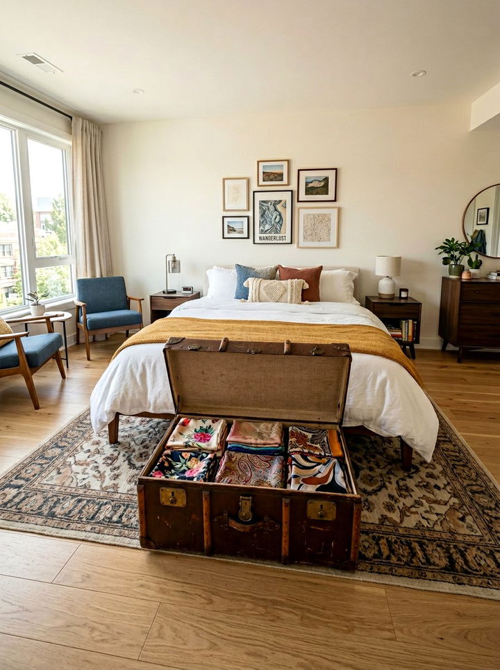 Scarf Trunk - 30 bedroom scarf storage ideas