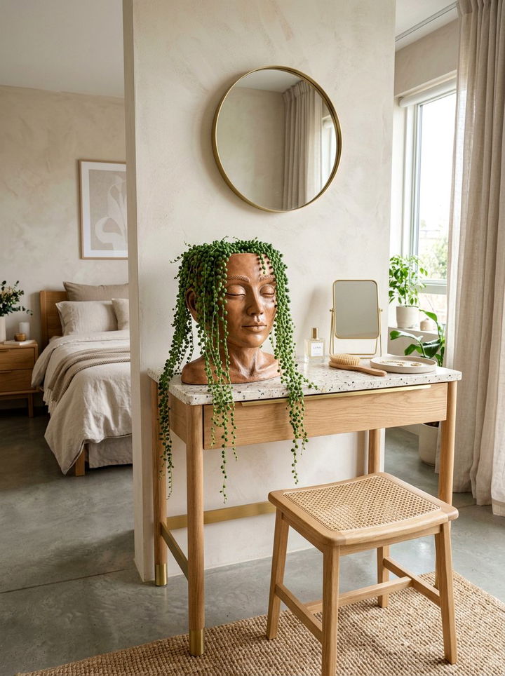 Sculptural Face Planter - 30 bedroom planters