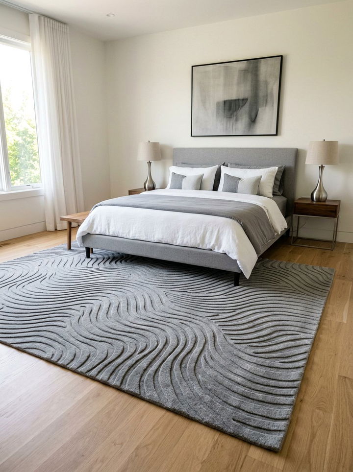 Sculptural High Low Rug - 30 bedroom rugs