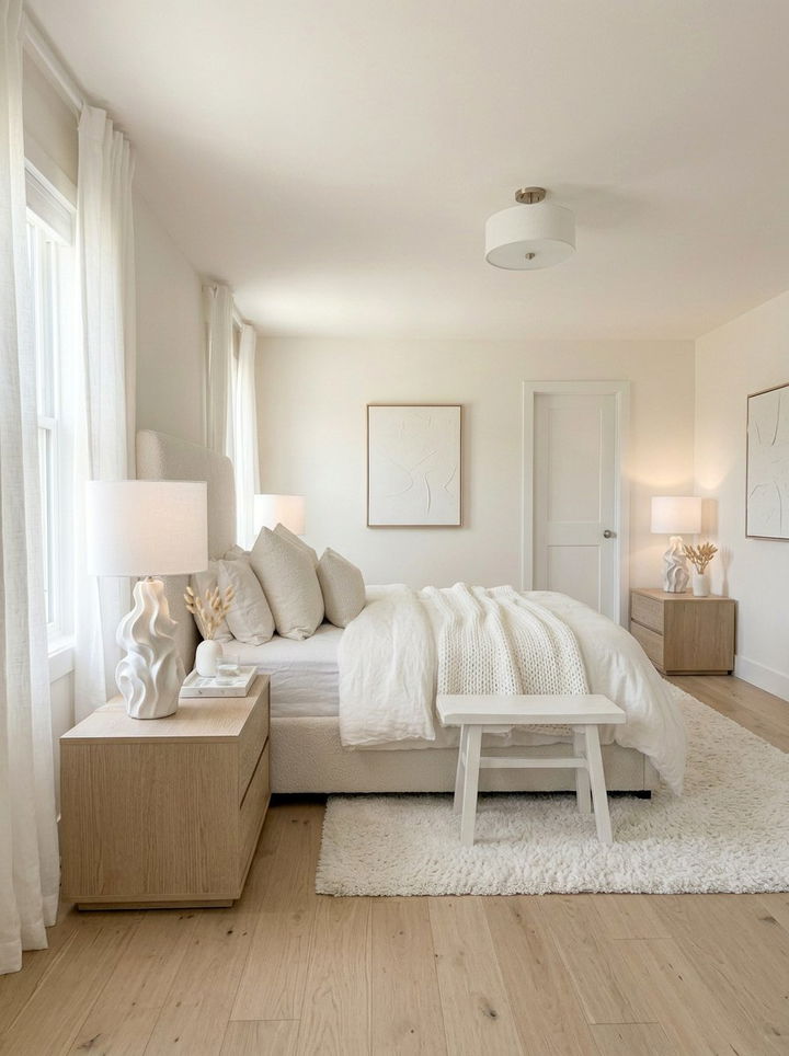 Sculptural White Lamp - 30 bedroom bedside lamps