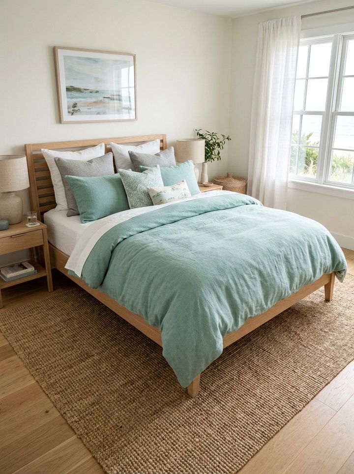 Seafoam Green Bedding - 30 light green bedroom ideas