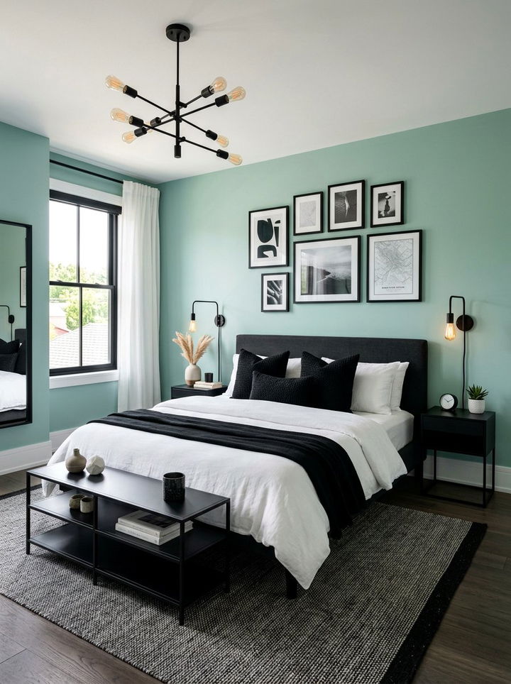 Seafoam Green Black Bedroom - 30 seafoam green bedroom ideas