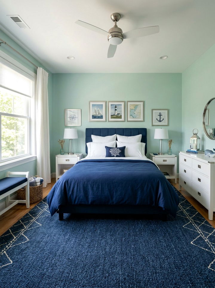Seafoam Green Navy Bedroom - 30 seafoam green bedroom ideas