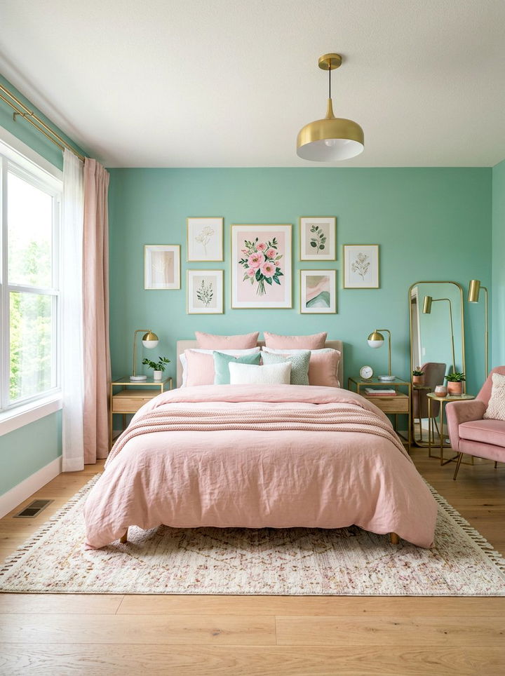 Seafoam Green Pink Bedroom - 30 seafoam green bedroom ideas