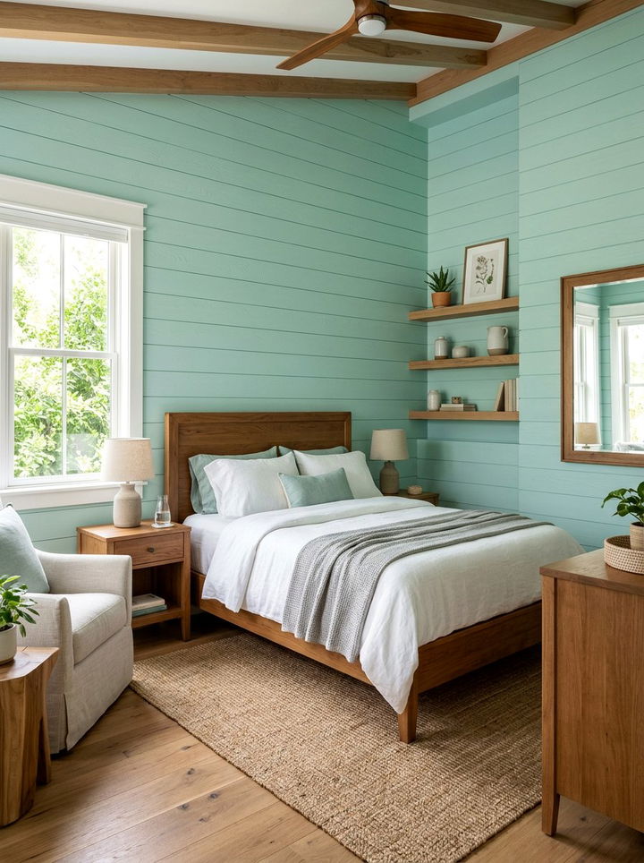Seafoam Green Wood Bedroom - 30 seafoam green bedroom ideas