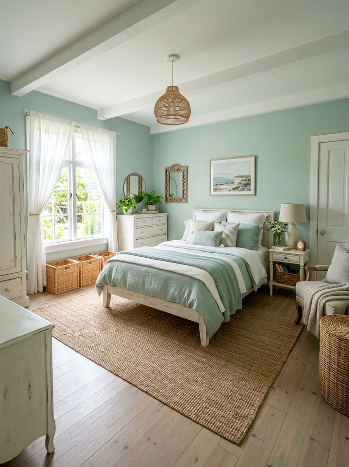 Seafoam green bedroom - 30 cool tone bedroom ideas
