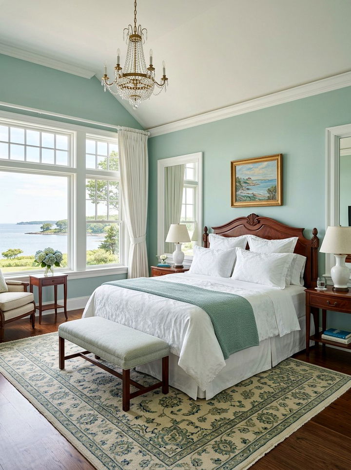 Seafoam green classic room - 30 traditional green bedroom ideas