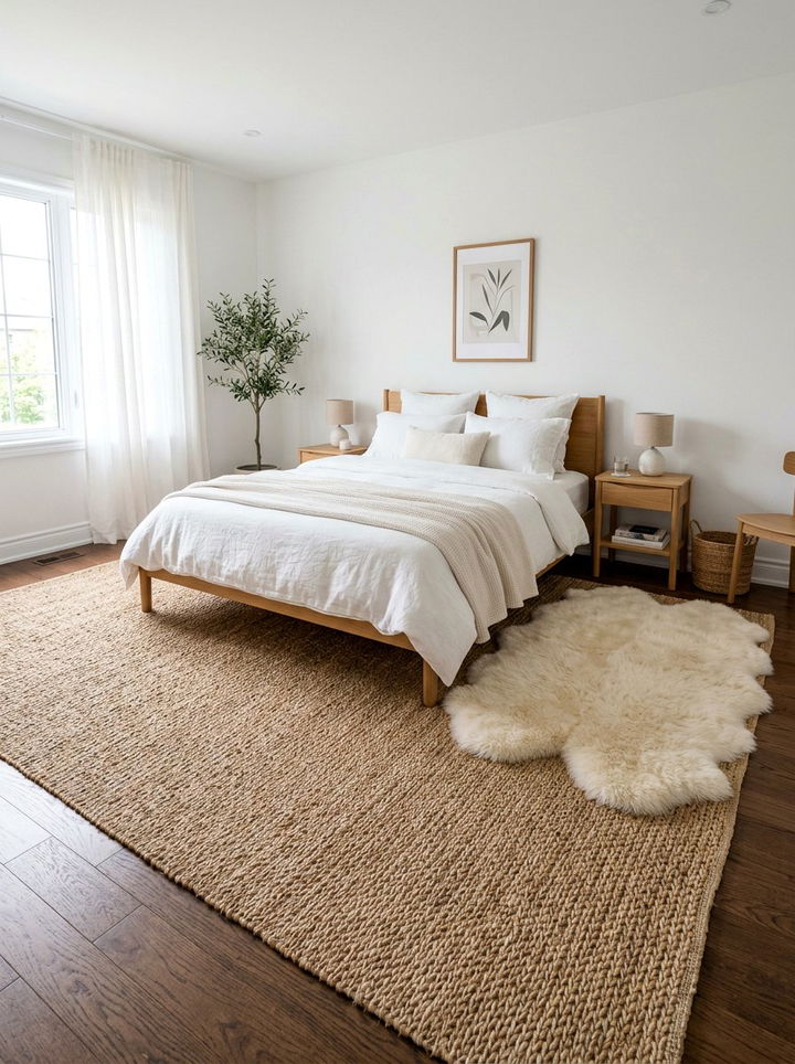 Seagrass Area Rug - 30 seagrass bedroom ideas
