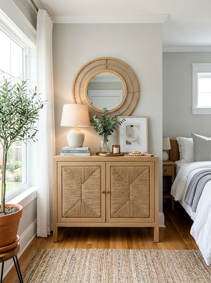 Seagrass Cabinet - 30 seagrass bedroom ideas
