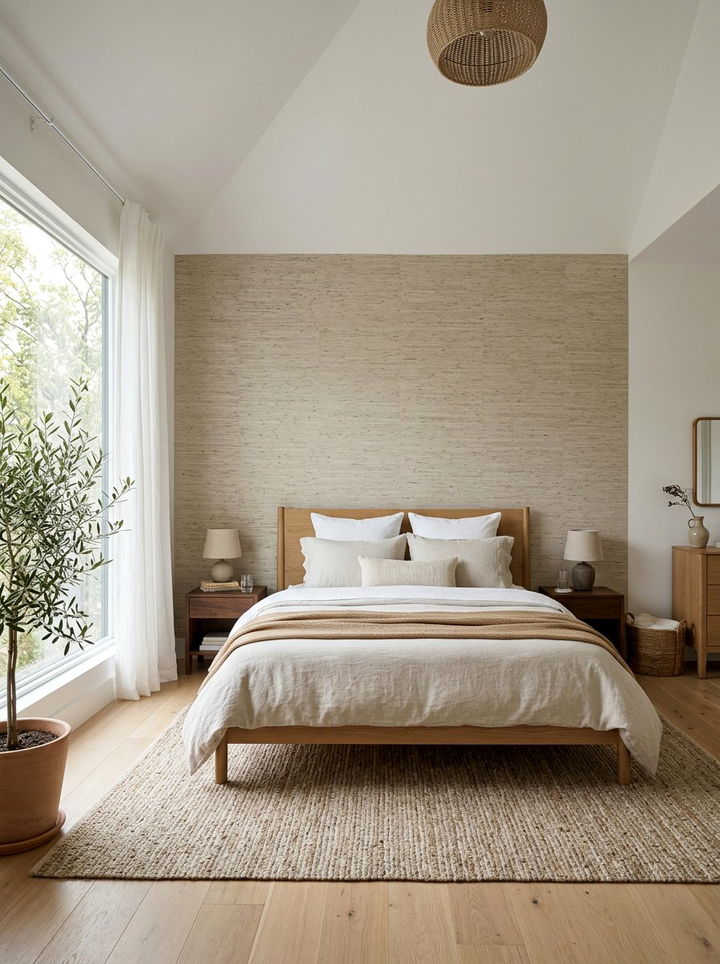 Seagrass Grasscloth Wallpaper - 30 seagrass bedroom ideas