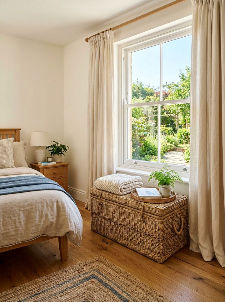 Seagrass Storage Trunk - 30 seagrass bedroom ideas