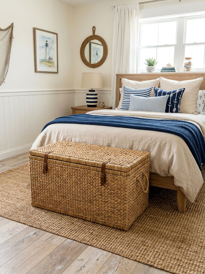 Seagrass Storage Trunk - 30 bedroom storage trunks