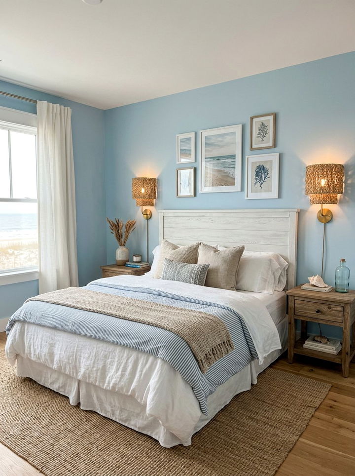 Seagrass Wall Sconce - 30 seagrass bedroom ideas