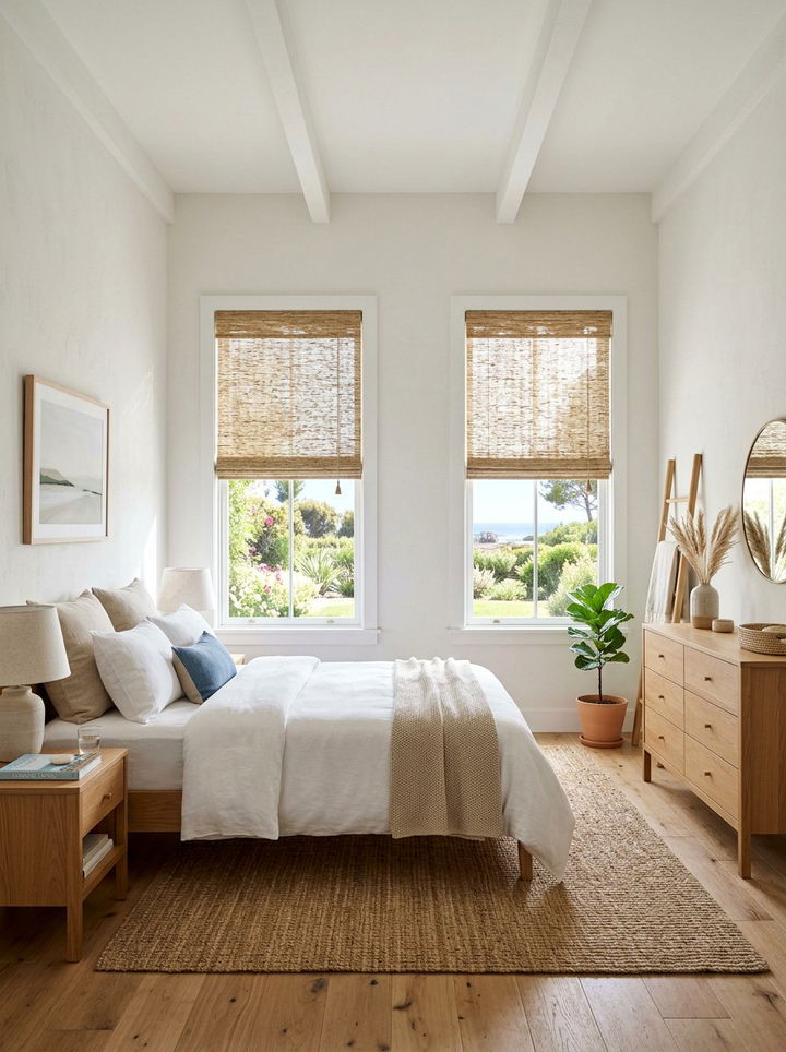 Seagrass Window Shade - 30 seagrass bedroom ideas