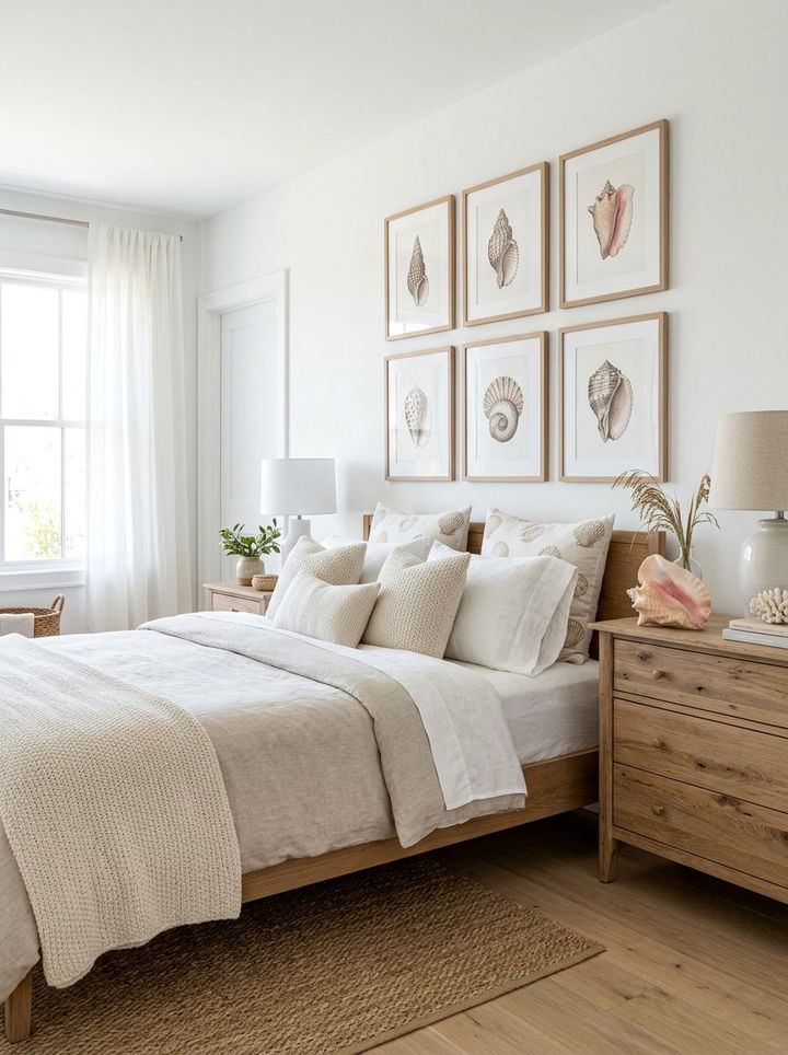 Seashell Bedroom Decor - 30 beach themed bedroom ideas