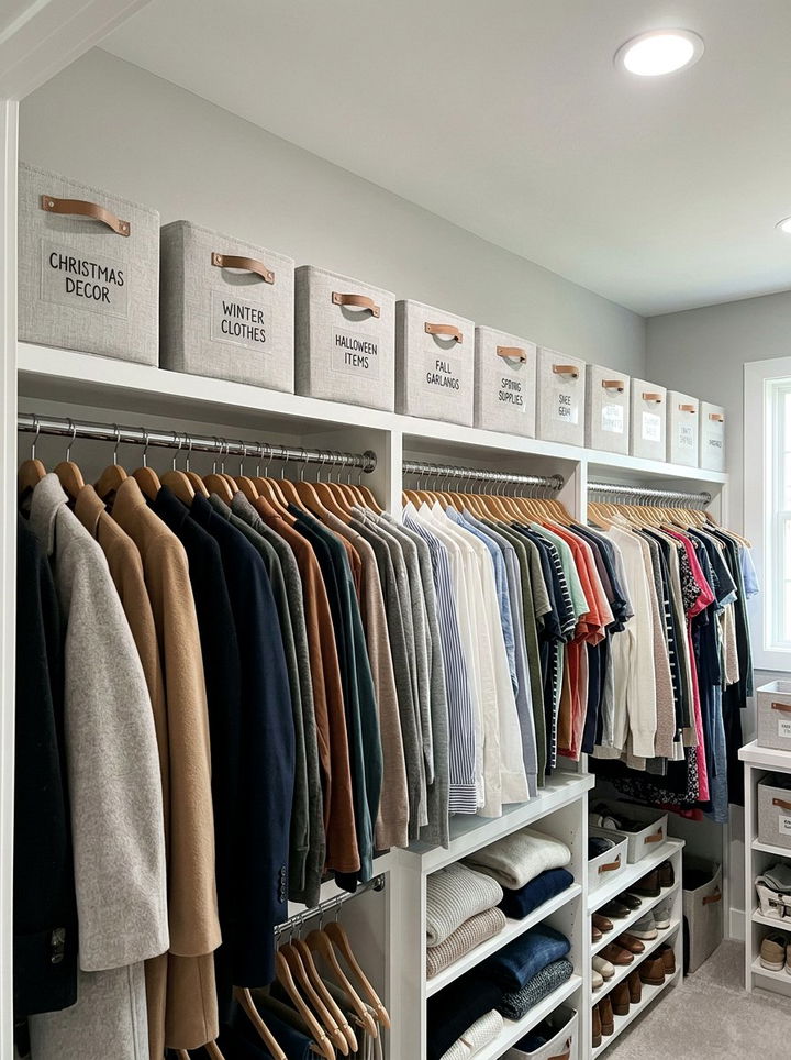 Seasonal Storage Tote Box - 30 bedroom closet organization