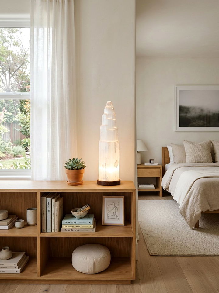 Selenite Crystal Tower - 30 bedroom candle holders