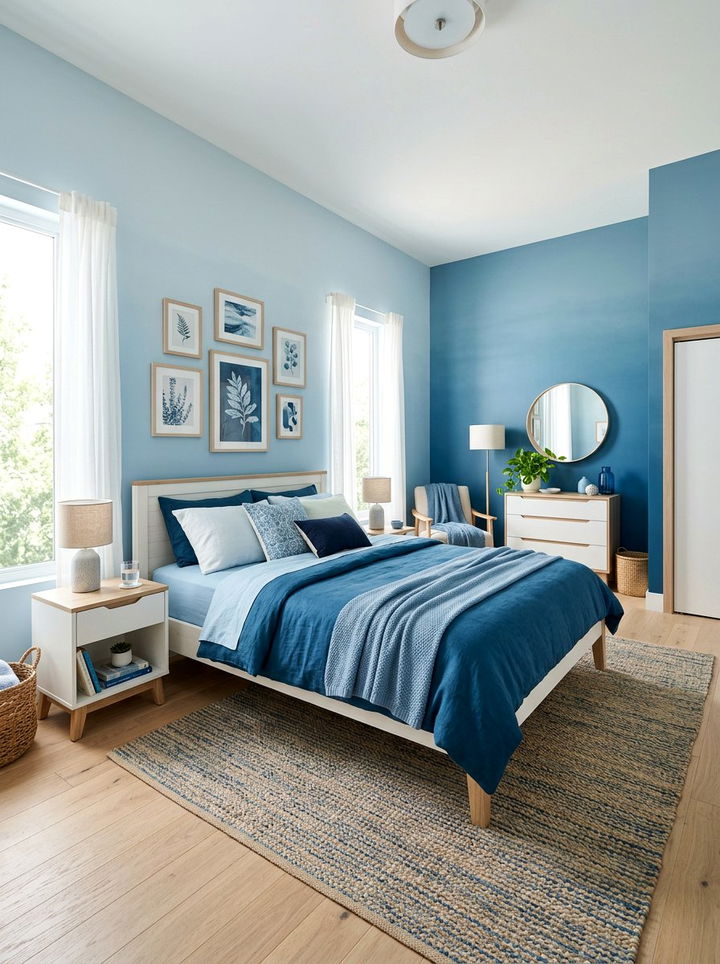 Serene Blue Bedroom - 30 retreat bedroom ideas