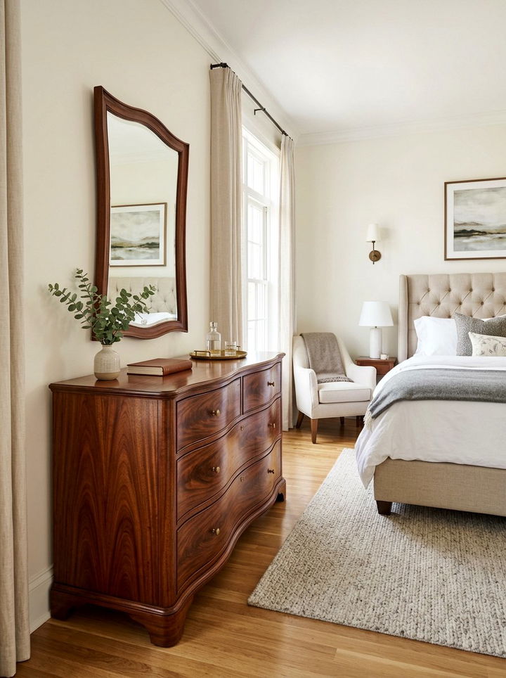 Serpentine Front Dresser - 30 bedroom vintage dressers