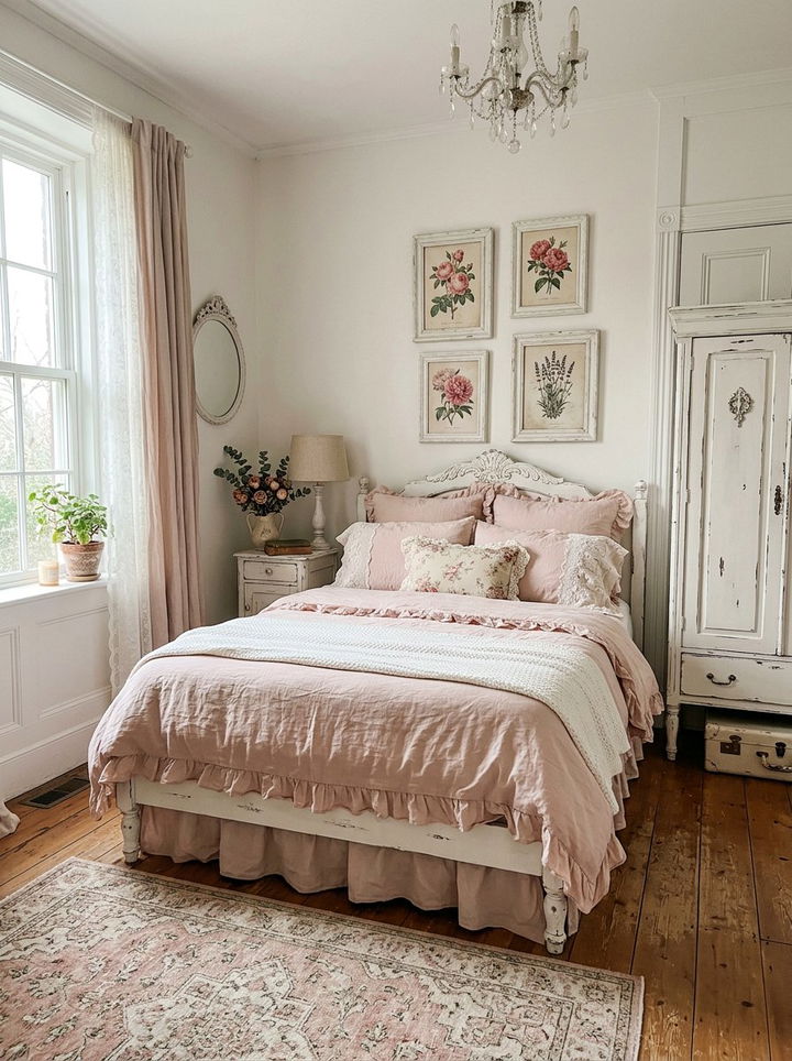 Shabby Chic Blush Bedroom - 30 blush bedroom ideas