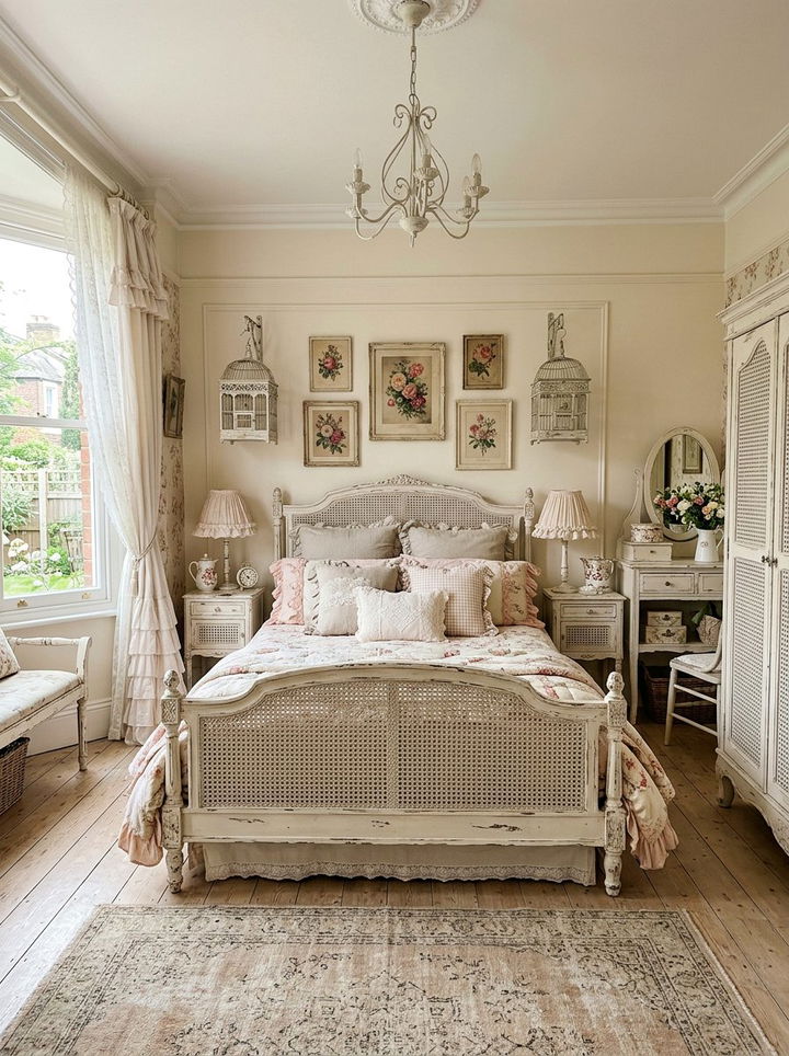 Shabby Chic Cane Bedroom - 30 cane bedroom ideas