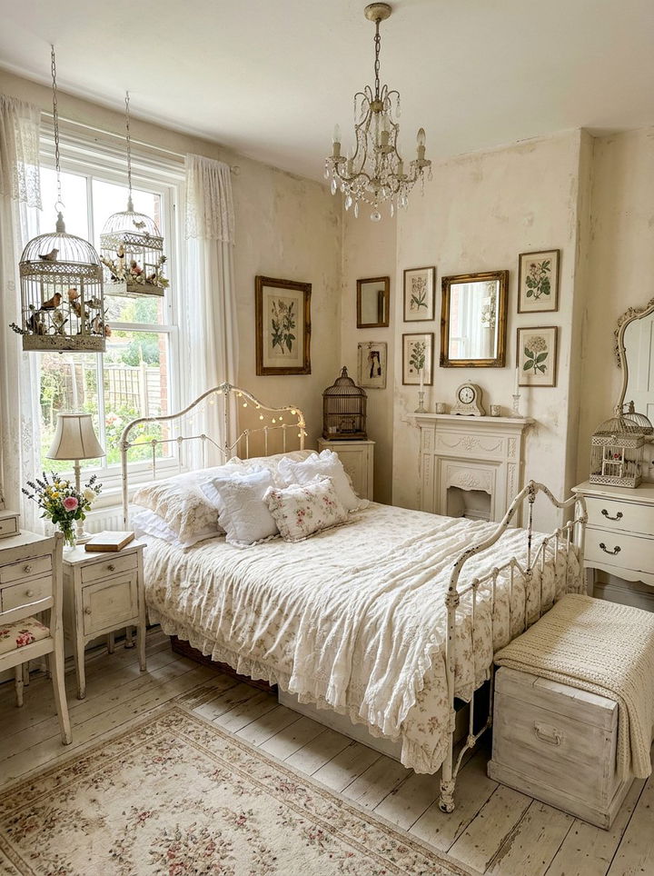 Shabby Chic Cream White Bedroom - 30 cream and white bedroom ideas