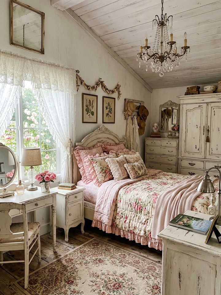 Shabby Chic Rose Bedroom - 30 rose bedroom ideas