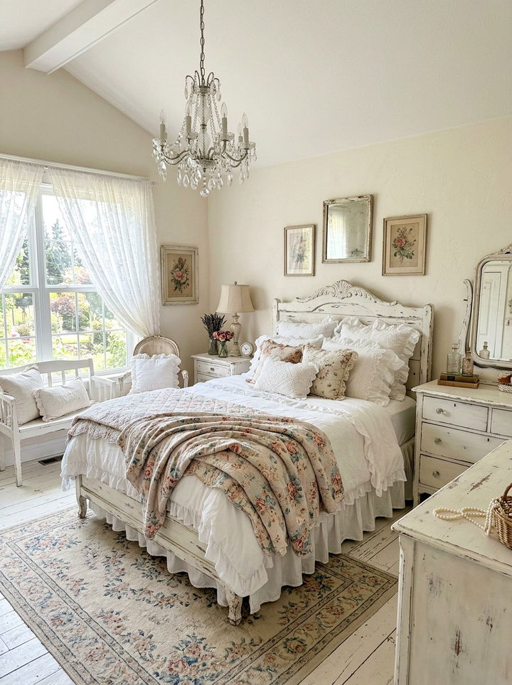 Shabby Chic White Bedroom - 30 cool white bedroom ideas