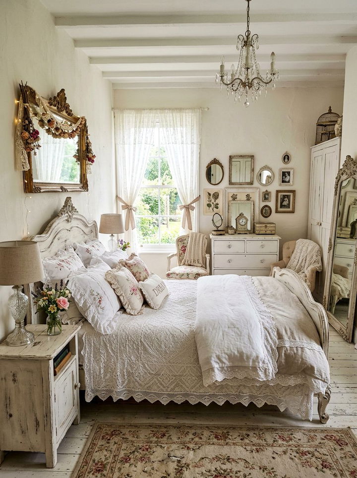 Shabby Chic White Bedroom - 30 pure white bedroom ideas