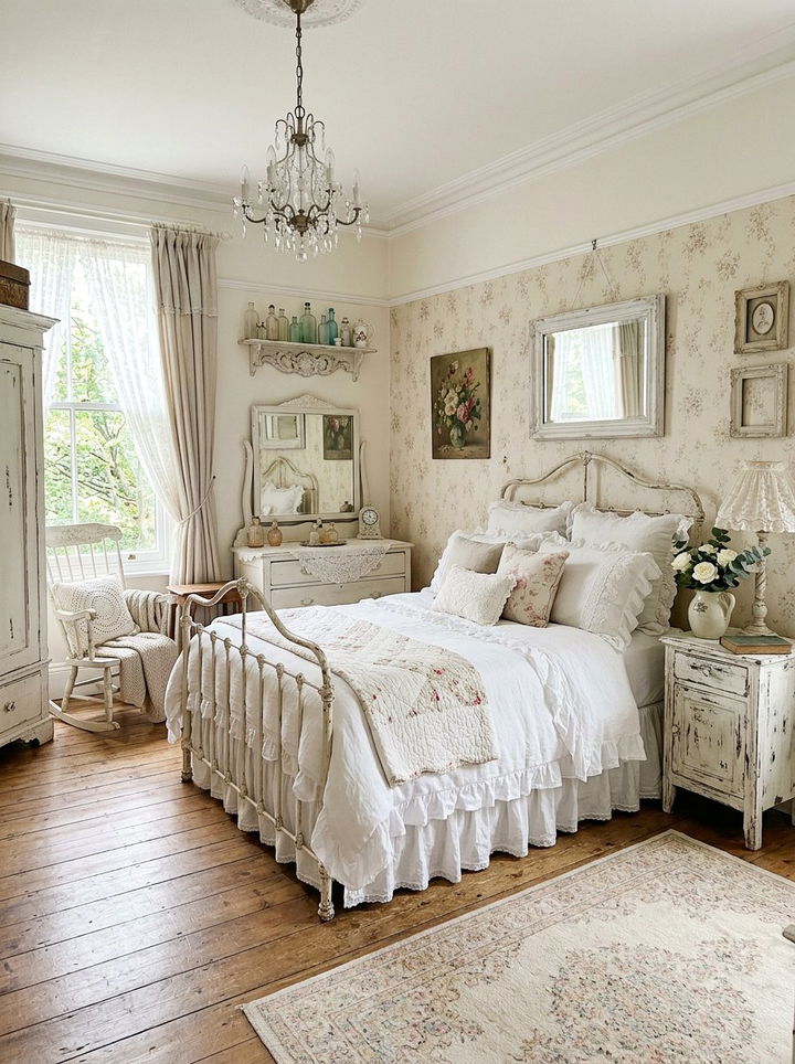 Shabby Chic White Bedroom - 30 white bedroom decor ideas