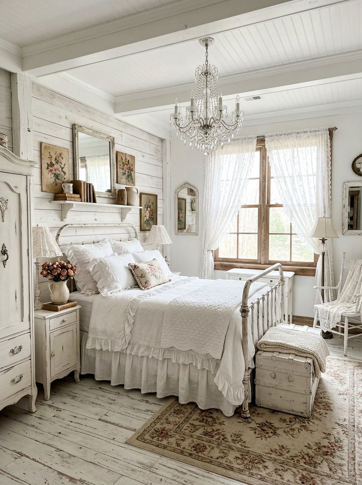 Shabby Chic White Bedroom - 30 all white bedroom ideas