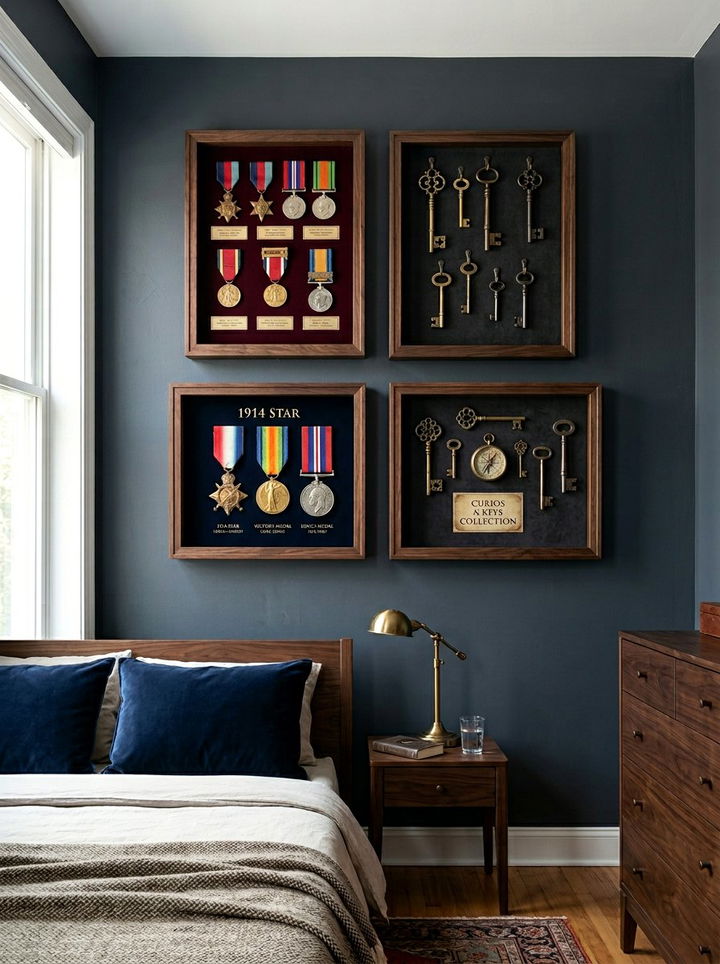 Shadow Box Frame - 30 bedroom collection display ideas