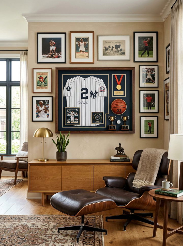 Shadow box display - 30 bedroom trophy display ideas