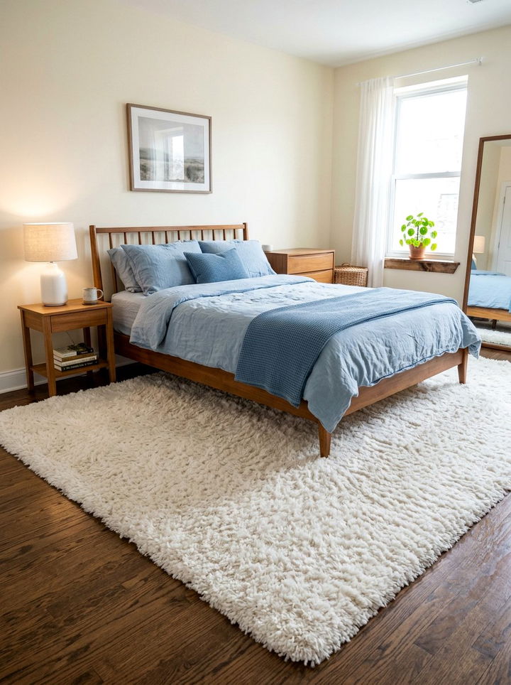 Shag rug bedroom - 30 retro bedroom ideas