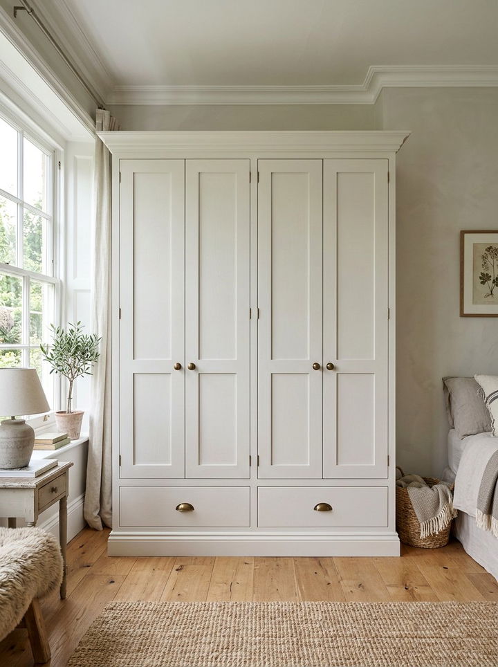 Shaker style wardrobe - 30 bedroom built-in cabinets