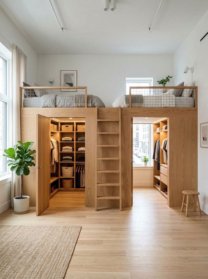 Shared Loft Bed Layout - 30 siblings bedroom ideas