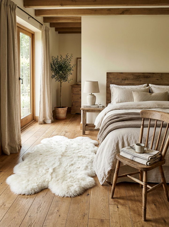 Sheepskin Rug Accent - 30 bedroom soft settings
