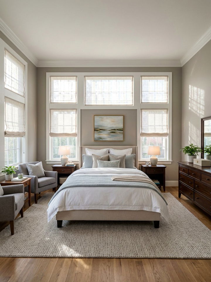 Sheer Roman Bedroom Shade - 30 bedroom natural lighting ideas